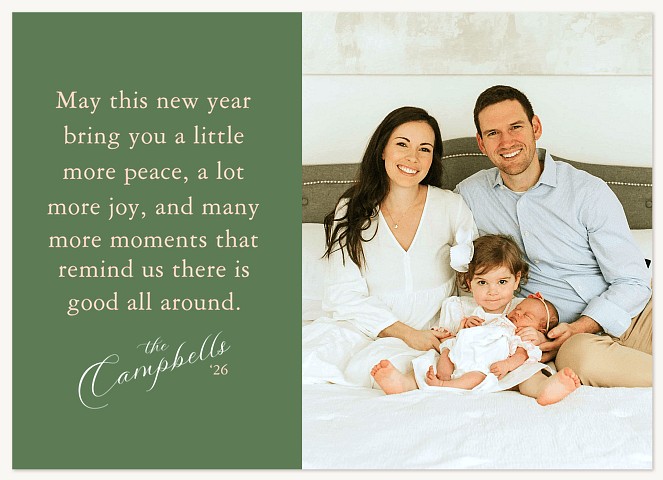 New Year Wishes Personalized Holiday Cards