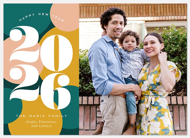 Mod Bubbles Holiday Photo Cards