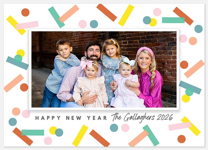 Sprinkles & Confetti Holiday Photo Cards