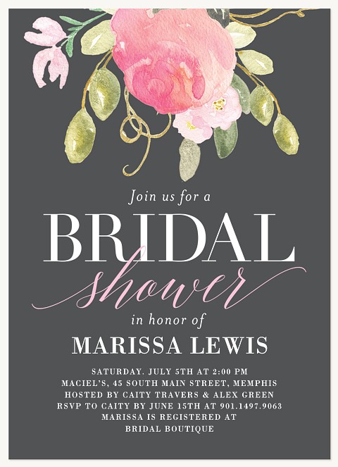 Lovely Blooms Bridal Shower Invitations