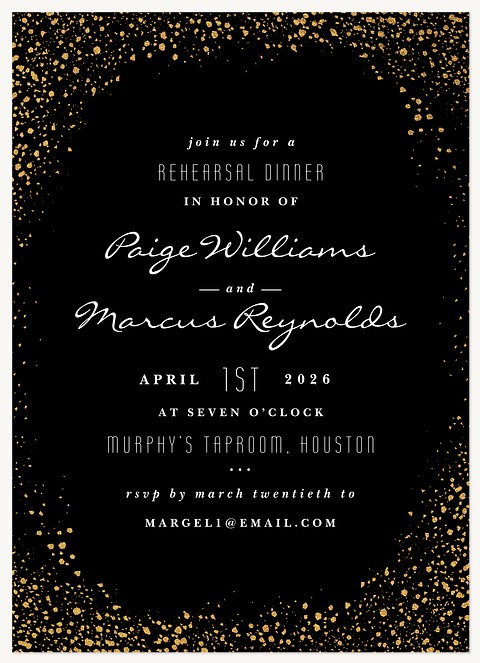 Splendid Night Rehearsal Dinner Invitations