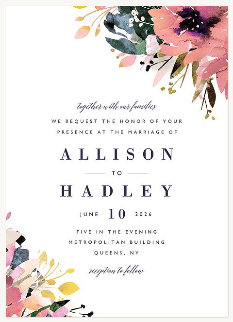 Painted Garden Wedding Invitations