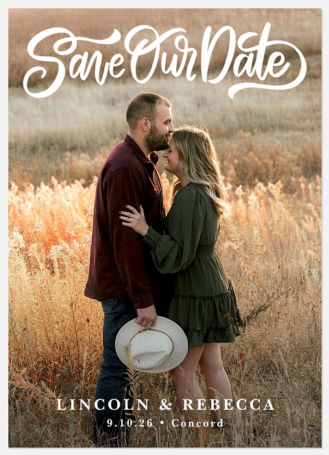 Flowing Love Save the Date Photo Cards
