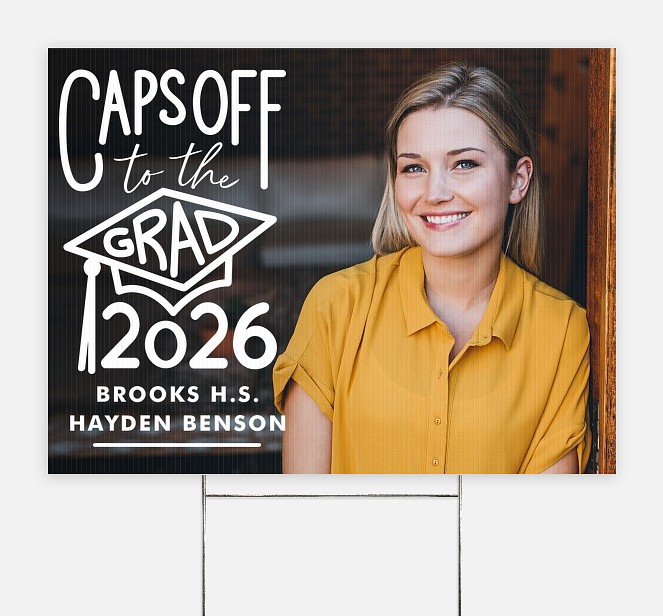 Caps Off Graduation Yard Signs