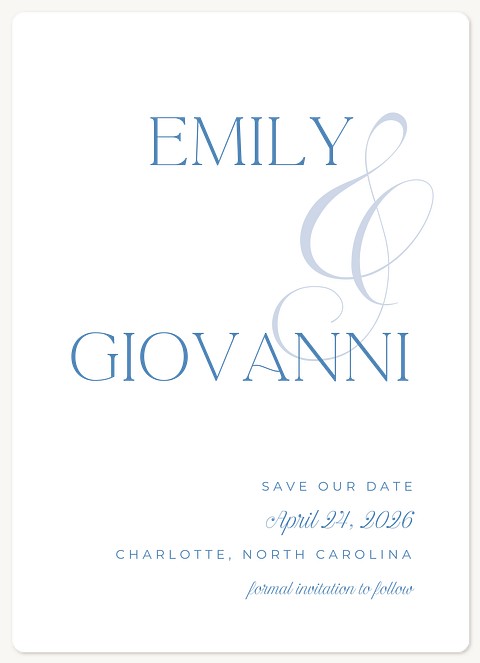 Elegant Ampersand Save the Date Magnets