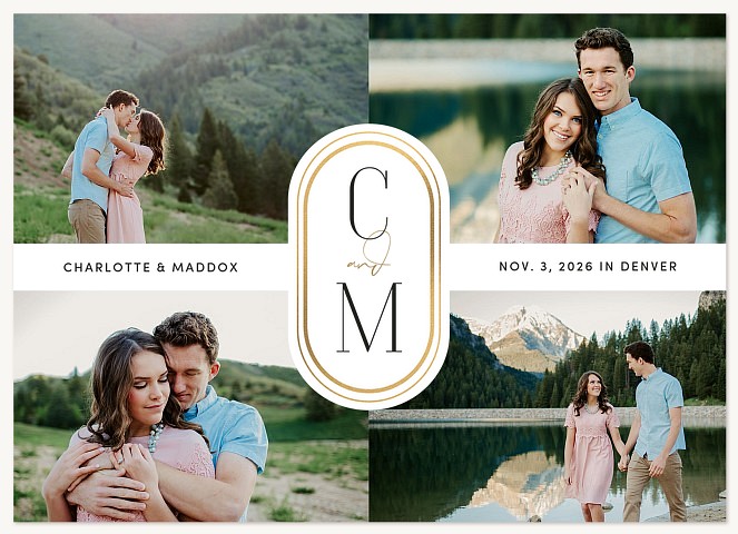 Signature Crest Save the Date Cards
