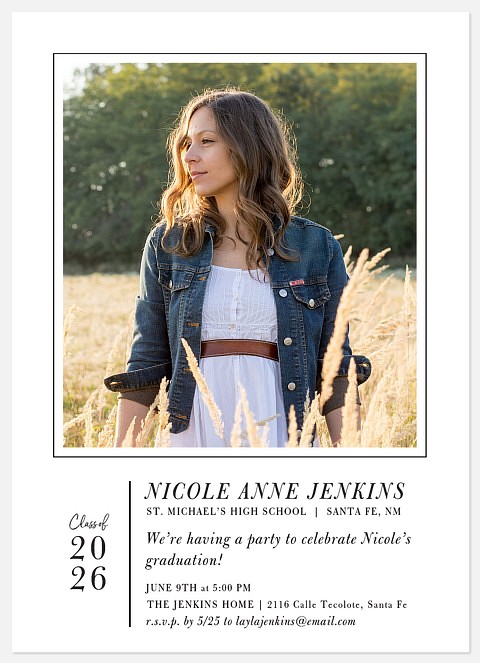 Modern Window Graduation Invitations