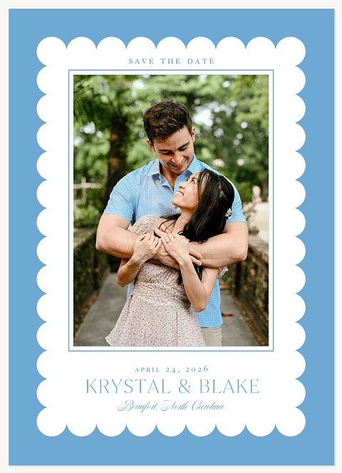 Scallop Statement Save the Date Cards