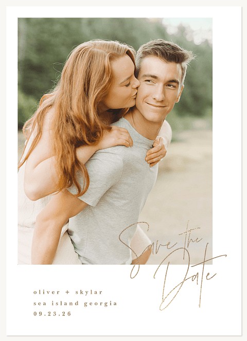 Gilded Introduction Save the Date Cards