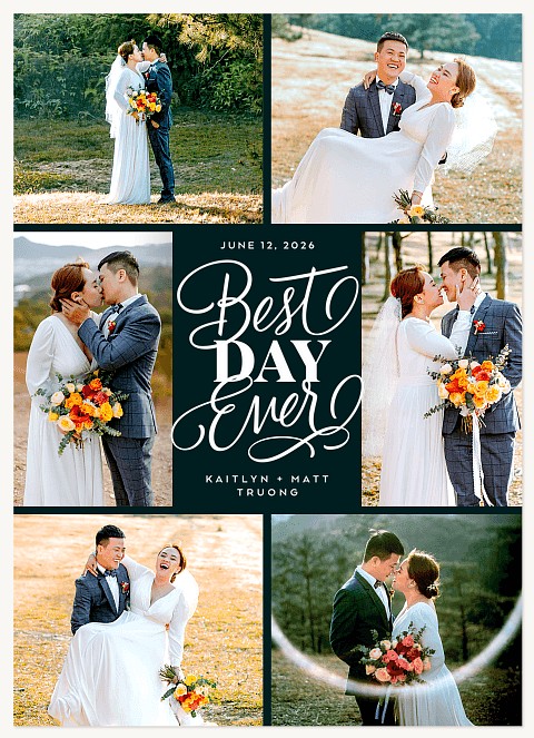 The Best Day Wedding Announcements