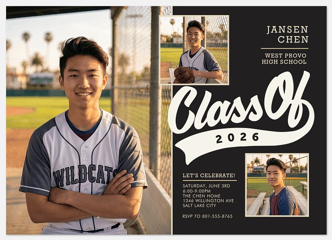 Vintage Script Graduation Cards