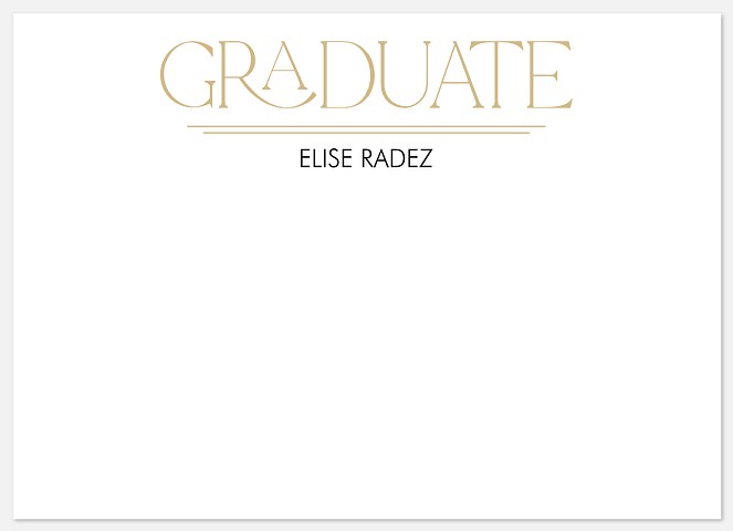 Gilded Deco Thanks Thank You Cards 