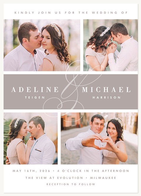Soft Engraving Wedding Invitations