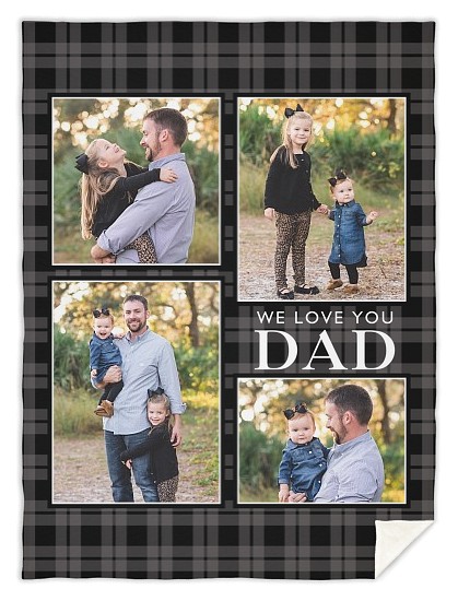 Plaid Dad Custom Free Blankets