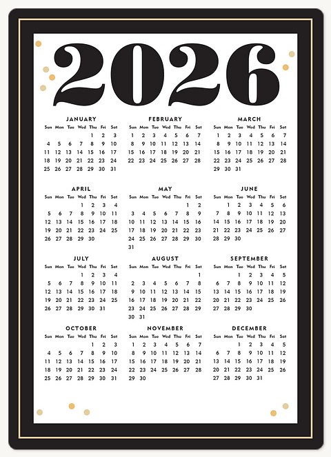 Modern Year Holiday & Christmas Magnet Cards