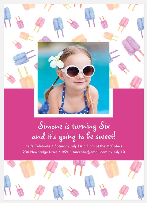 Sweet Pops Kids' Birthday Invitations