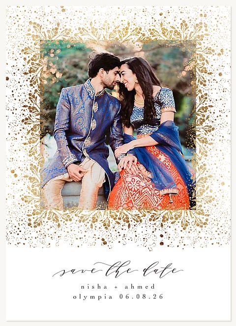 Gilded Shimmer Save the Date Cards