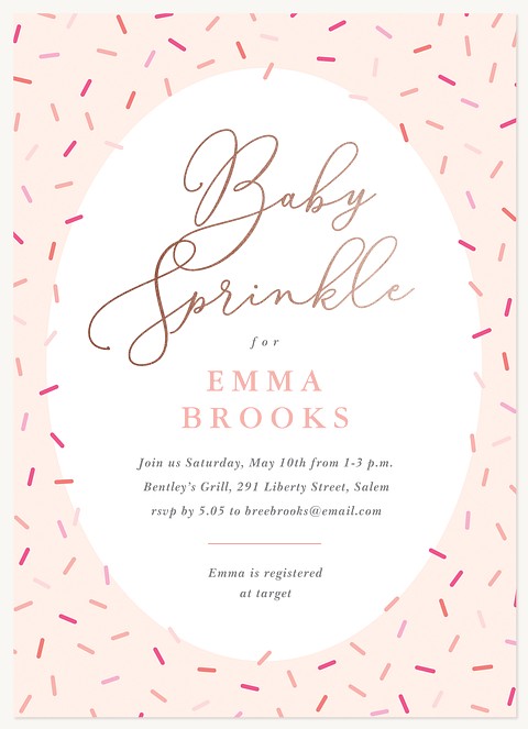 Pastel Sprinkle Baby Shower Invites