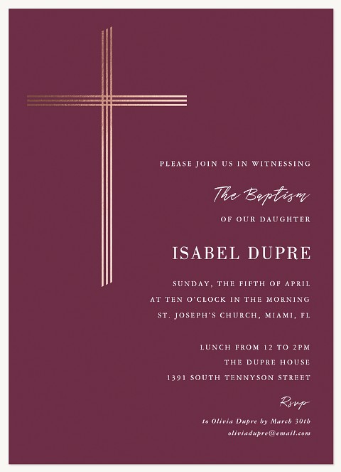 Modern Glory Baptisms & Christening Invitations