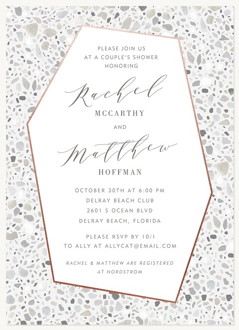 Terrazzo Bridal Shower Invitations