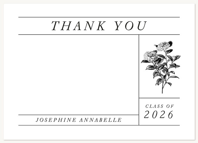 Floriculture Graduation Thank You Cards