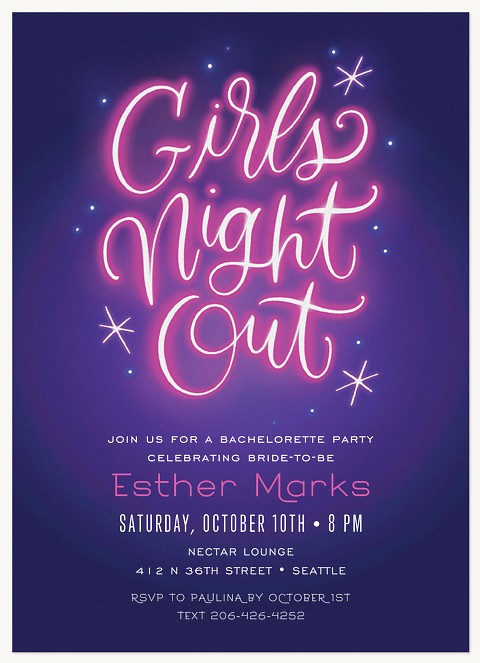 Girls' Night Party Invitations