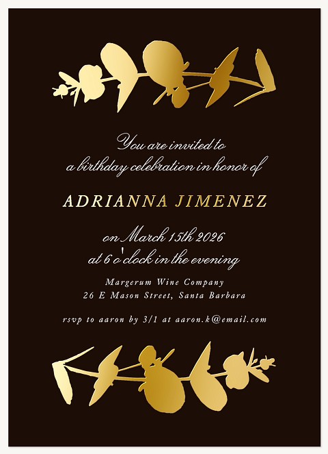 Formal Eucalyptus Party Invitations