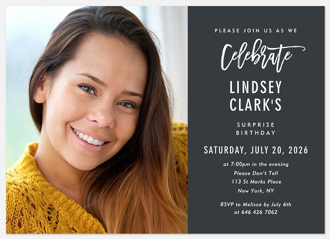 Bookmarked Accomplishment Adult Birthday Invitations