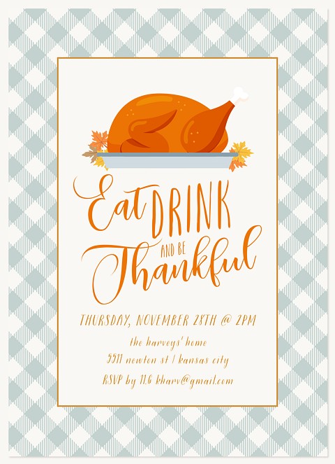 Eat & Be Thankful Thanksgiving Cards