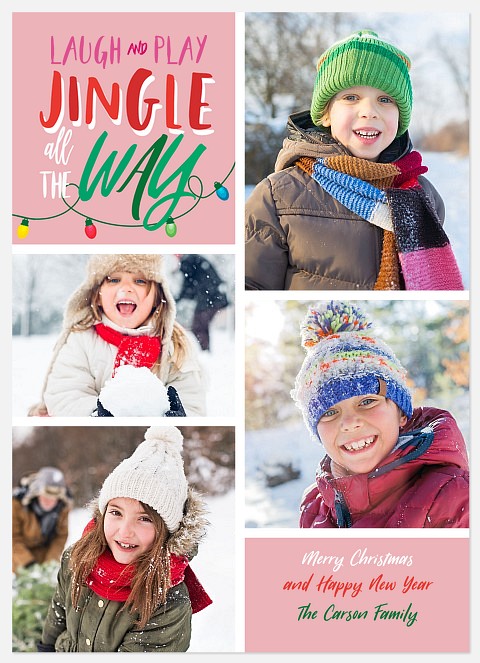 Whimsical Jingle Holiday Photo Cards