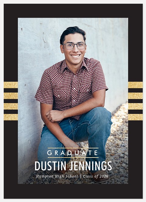 Collegiate Stripes Graduation Cards
