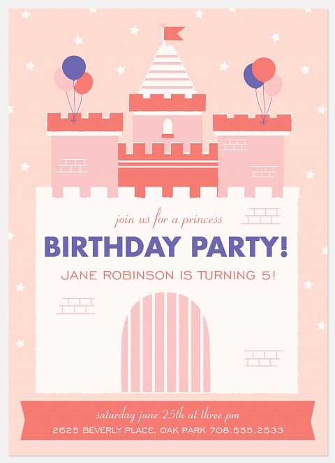 Sweet Castle Kids' Birthday Invitations