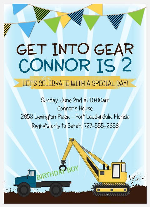 Dig 'n Play Kids' Birthday Invitations