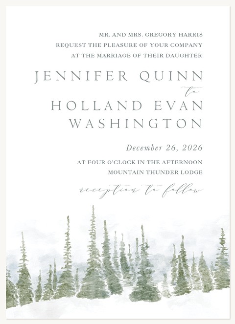 Mountain Pines Wedding Invitations