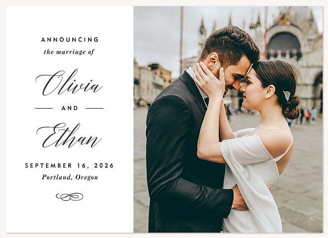 Wedded Bliss Wedding Announcements