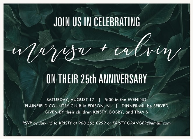 Lush Greens Party Invitations