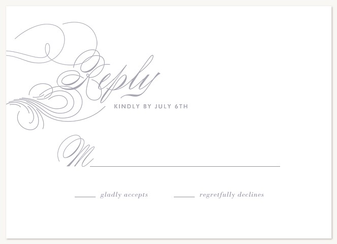 Flourished Wedding RSVP Cards