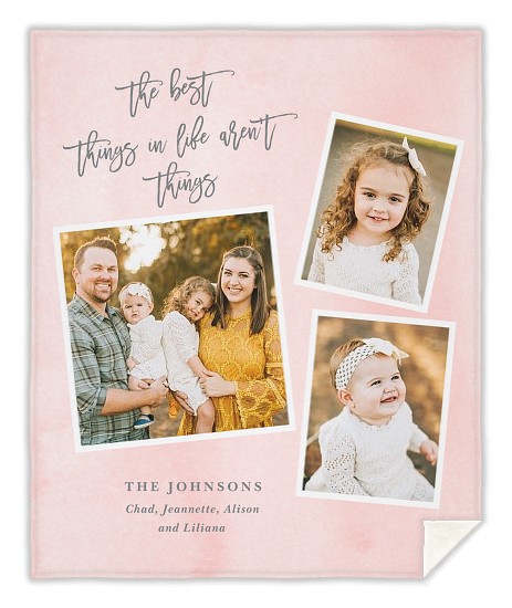 Watercolor Collage Custom Blankets