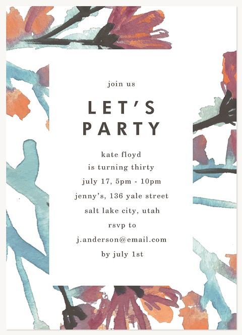 Modern Marker Party Invitations