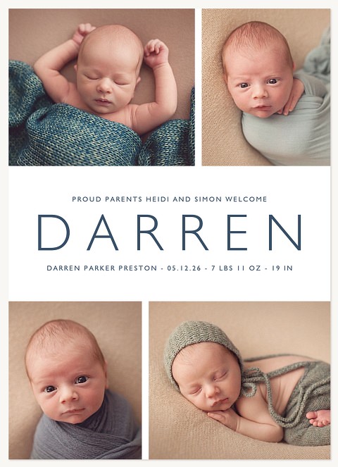 Modern Simplicity Baby Announcements