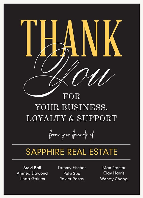 Typographic Mix Business Thank You Cards