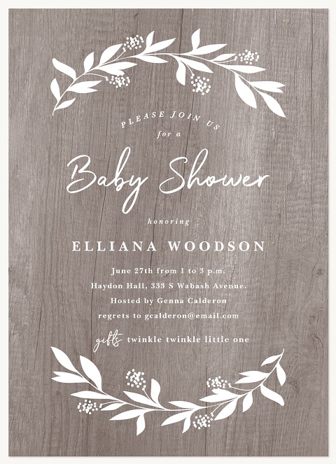 Inked Branches Baby Shower Invites