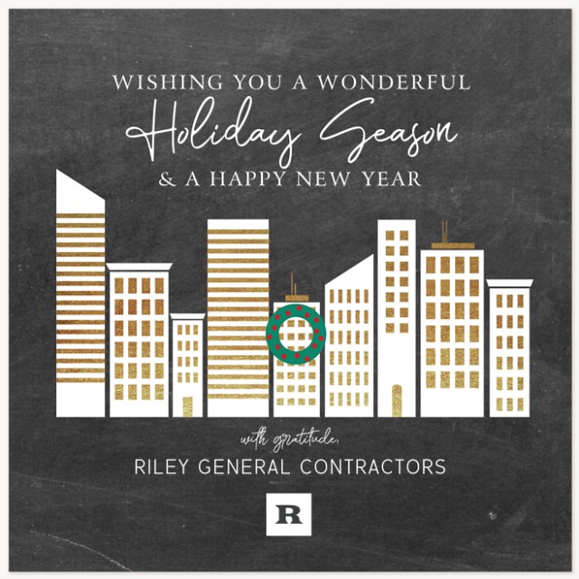 Cityscape Business Holiday Cards