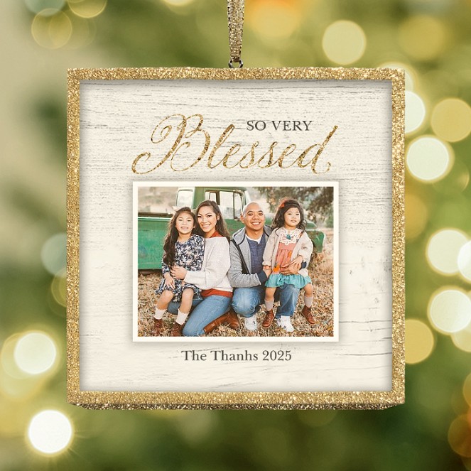 Glam Border Personalized Ornaments