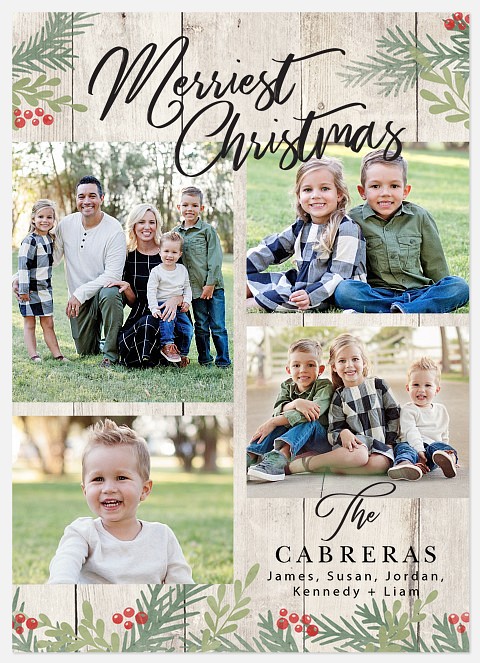Country Barn Door Holiday Photo Cards