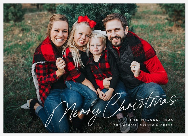 Winter Scrawl Holiday Photo Cards