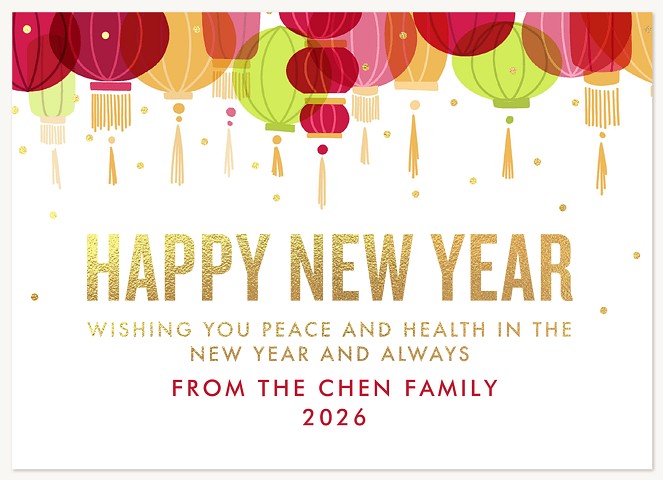 Lanterns Chinese New Year Cards