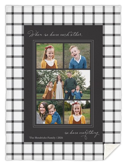 Modern Plaid Custom Blankets