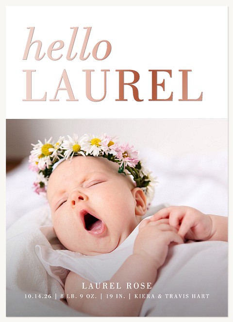 First Hello Baby Announcements