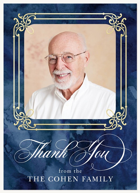 Golden Frame Memorial & Sympathy Cards